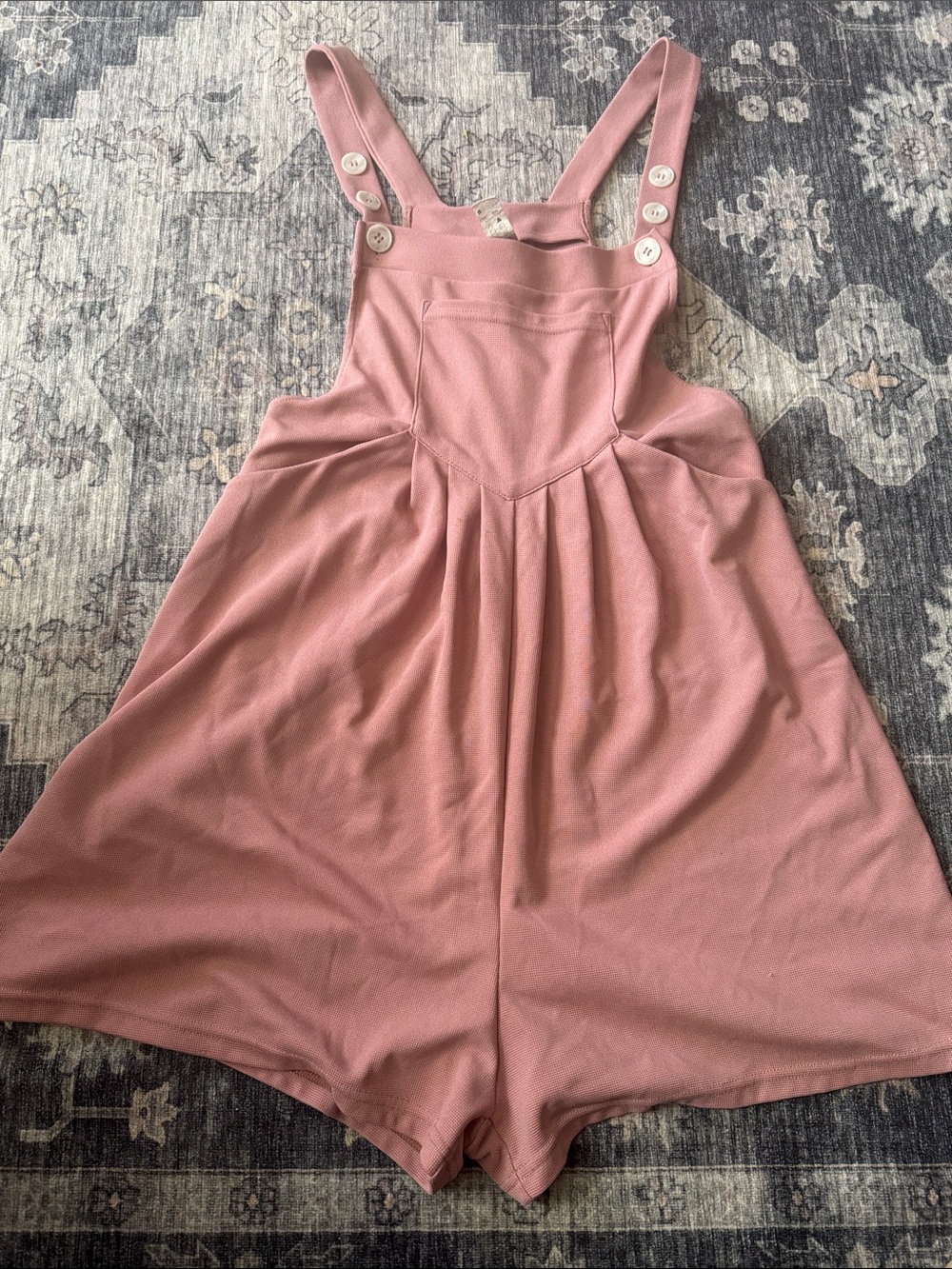 HALARA Mauve Button-Strap Romper